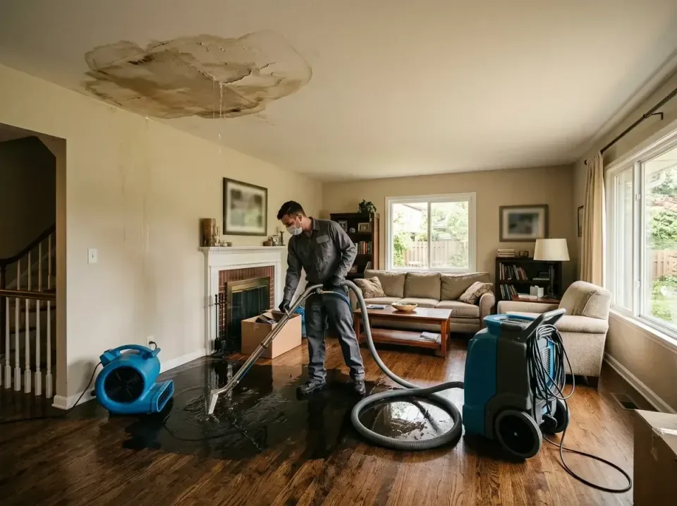 attic-pipe-burst-ceiling-drip-008 — frequently asked questions, Water Damage Restoration & Carpet Care in Racine, WI